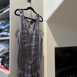 Long grey tie dye dress